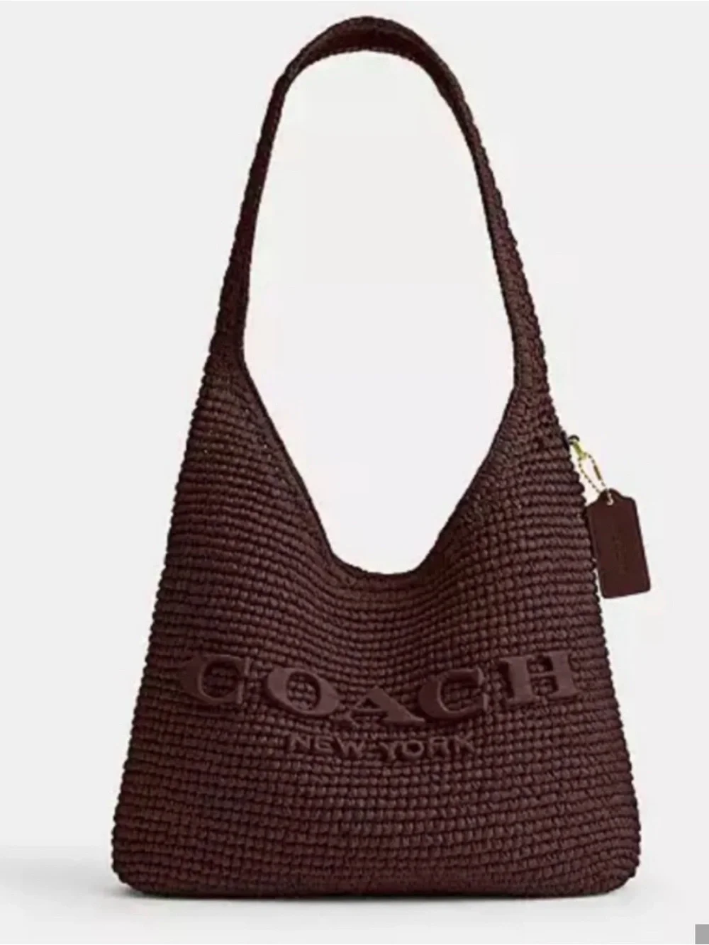 COACH Brown Crocheted Shoulder Bag